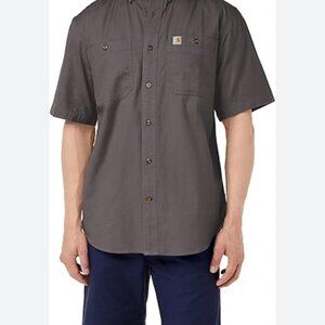 Carhartt Men's Gray Short Sleeve Shirt large tall